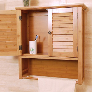 Bamboo Modern Wall Mounted Storage Cabinet for Bathroom